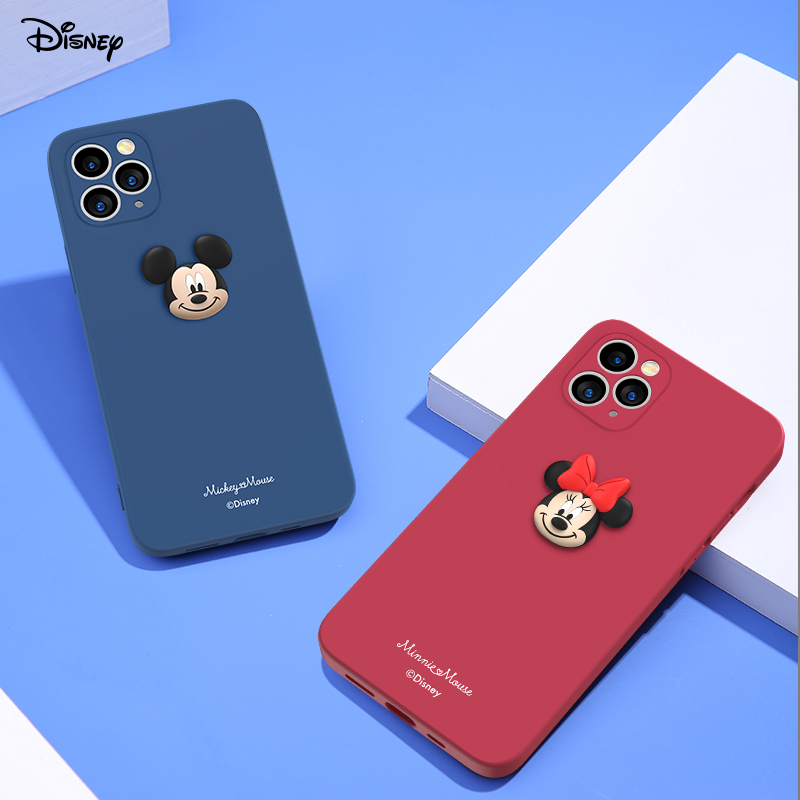 优加迪士尼适用苹果12手机壳iPhone11/12promax保护套米奇米妮3D立体头像全包防摔创意唐老鸭黛丝情侣款