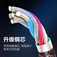 品胜苹果数据线快充1.8米iPhone12/11ProMax/Xs/XR/6s/7/8p/ipad手机灯显编织充电线器