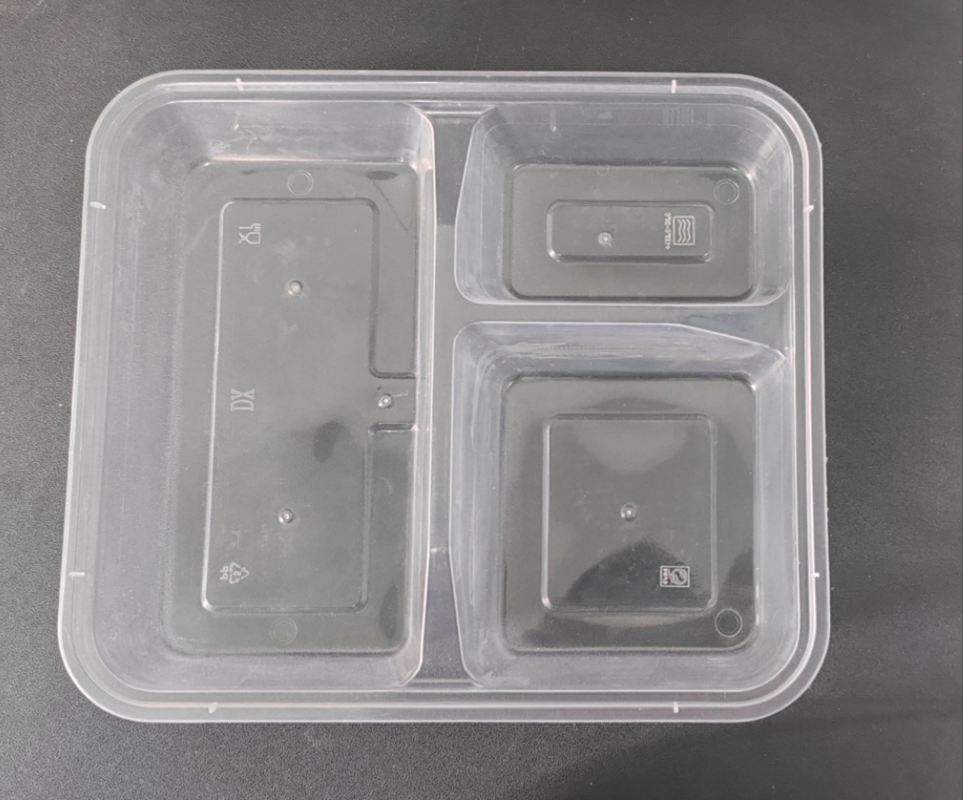 金胜星 一次性透明三格餐盒 850ML 150套/箱高清大图