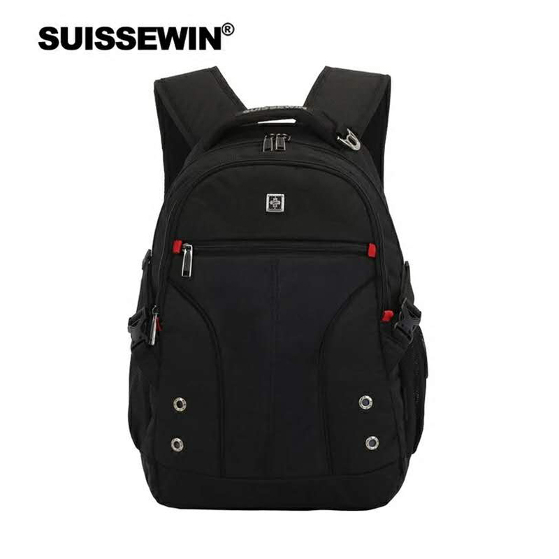 SUISSEWIN瑞士经典时尚商务休闲多功能潮流双肩包背包SN9016