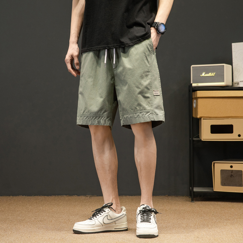 [2.5折价93元]唐狮夏季新款休闲裤短裤男潮牌宽松工装裤薄款直筒显瘦五分裤中裤