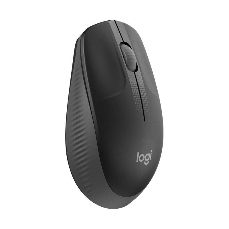罗技 Logitech 无线鼠标 M190 大手鼠标-石墨黑 笔记本电脑商务办公无线光电鼠标 碳黑色