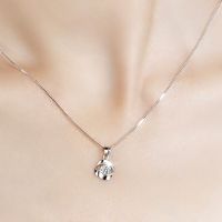 925银项链女款坠女 短款锁骨链 韩版时尚银饰品 首饰送女友情人节礼物送女朋友七夕情人节礼物
