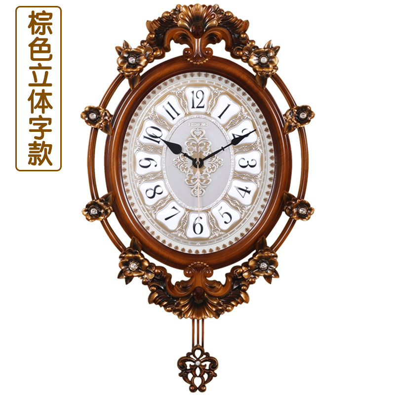 挂表时尚石英钟艺术钟视频介绍_丽盛欧式装饰壁挂钟客厅创意时钟表