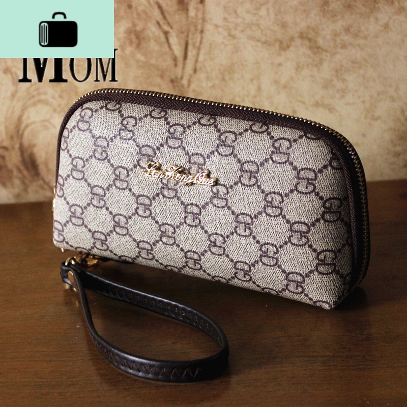 防水防刮多功能女士长款钱包手拿包中年休闲零钱包妈妈手机包钱夹NEW LAKE 字母 字母