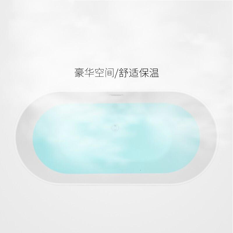 独立式浴缸亚克力家用大浴缸白色浴盆浴池波迷娜BOMINA高清大图