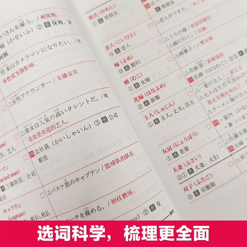 [正版]场景分类版红宝书新日本语能力考试N3文字词汇速记口袋本赠音频JLPT日语能力考试三级华东理工大学出版社搭真题习