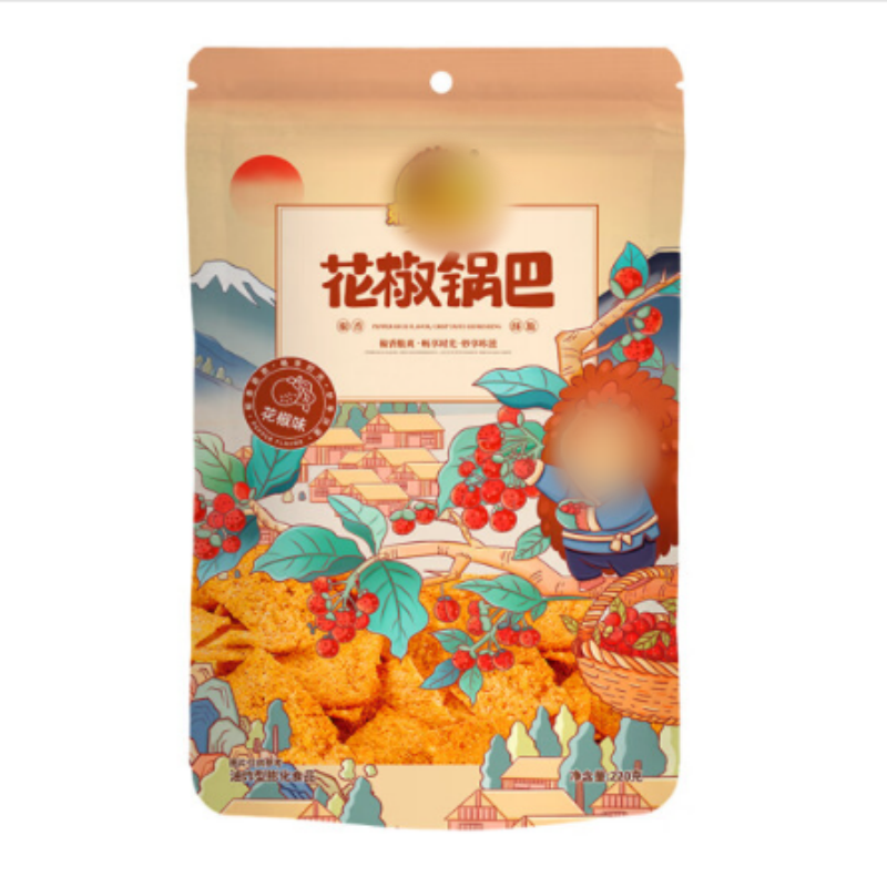 花椒锅巴 花椒味 网红办公室休闲膨化零食小吃220g/袋