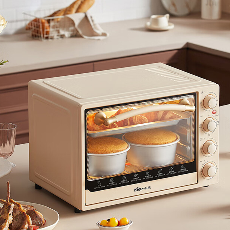 小熊(bear)电烤箱 40L家用大容量多功能 上下独立控温 米黄色 DKX-B40L9/台