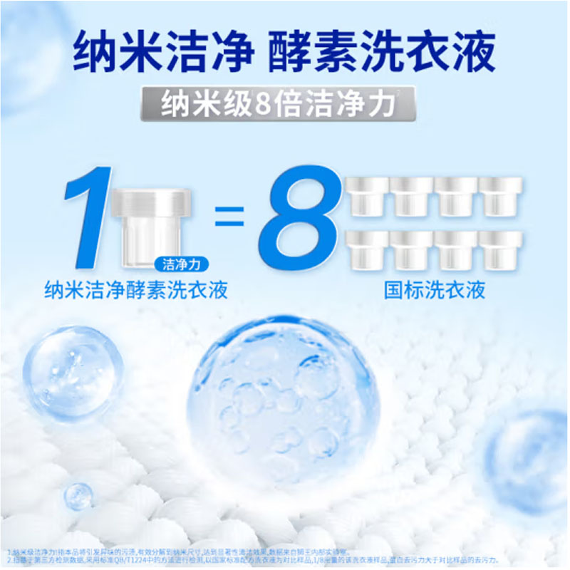 狮王(Lion)纳米乐纳米洁净酵素洗衣液 绿茵百合1kg 8倍洁净力抑菌除螨高清大图