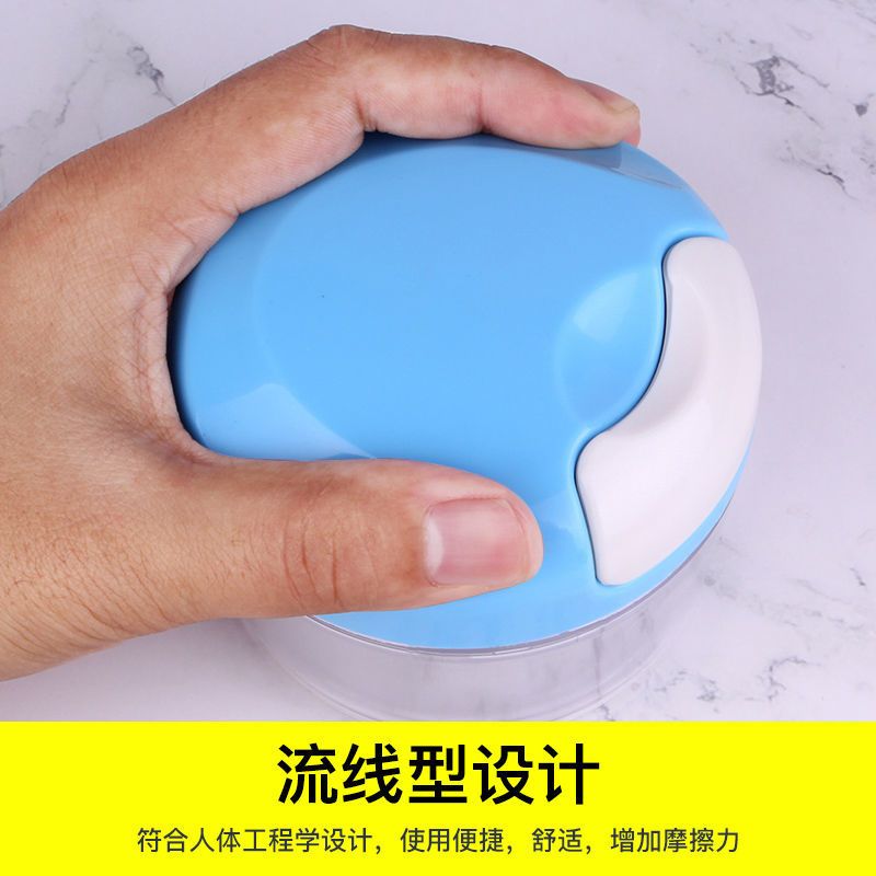 [磁吸刀头]迷你捣蒜器蒜泥神器捣碎蒜蓉打泥姜搅拉蒜机手动家用 新一代[蓝色] 单个打蒜器