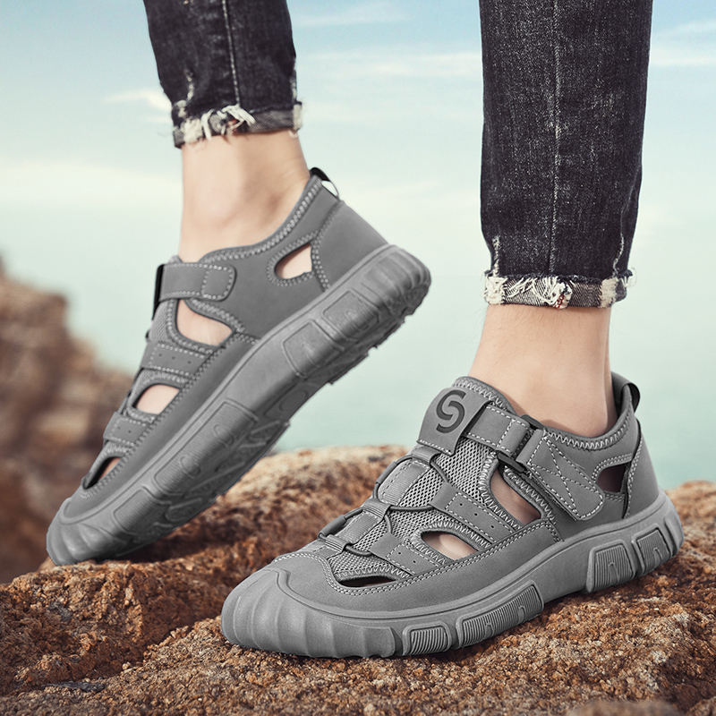 线下专柜同款卡帝乐鳄鱼cartelo新款夏季透气运动户外男士休闲鞋凉鞋