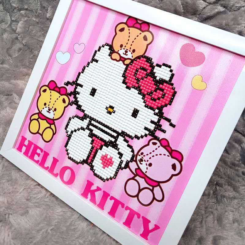 十字绣钻石画卡通贴钻小幅简单的儿童粘钻石绣满钻魔方钻客厅可爱 5d