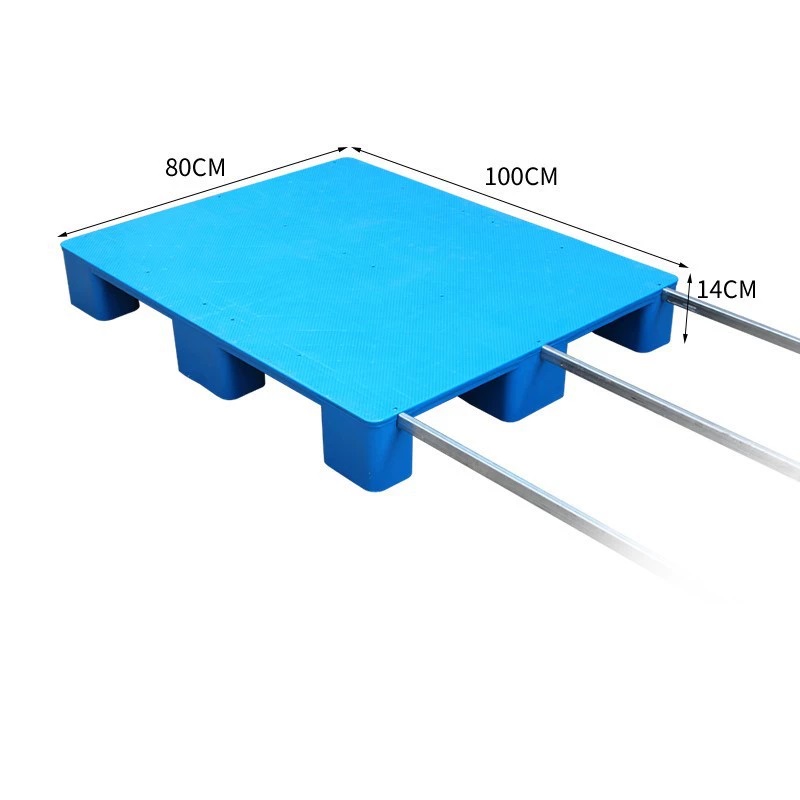 宁储 塑料托盘 平板九脚托盘 100*80*14cm+3钢 张高清大图