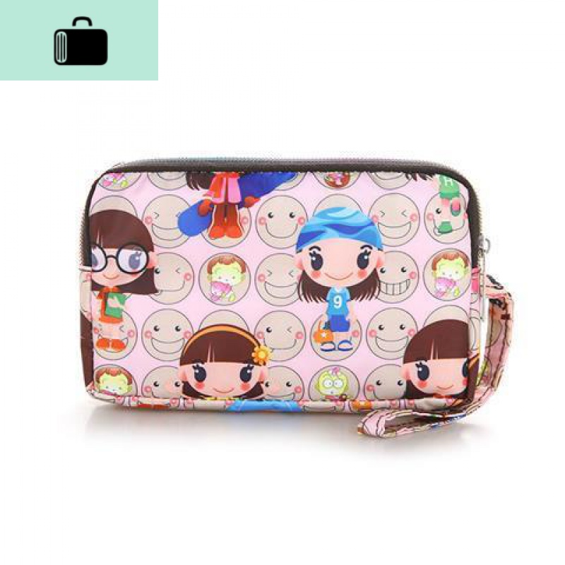 韩版拉链零钱包女手包防水手抓包手拿包手机包布艺小钱包收纳包NEWLAKE 可爱娃娃