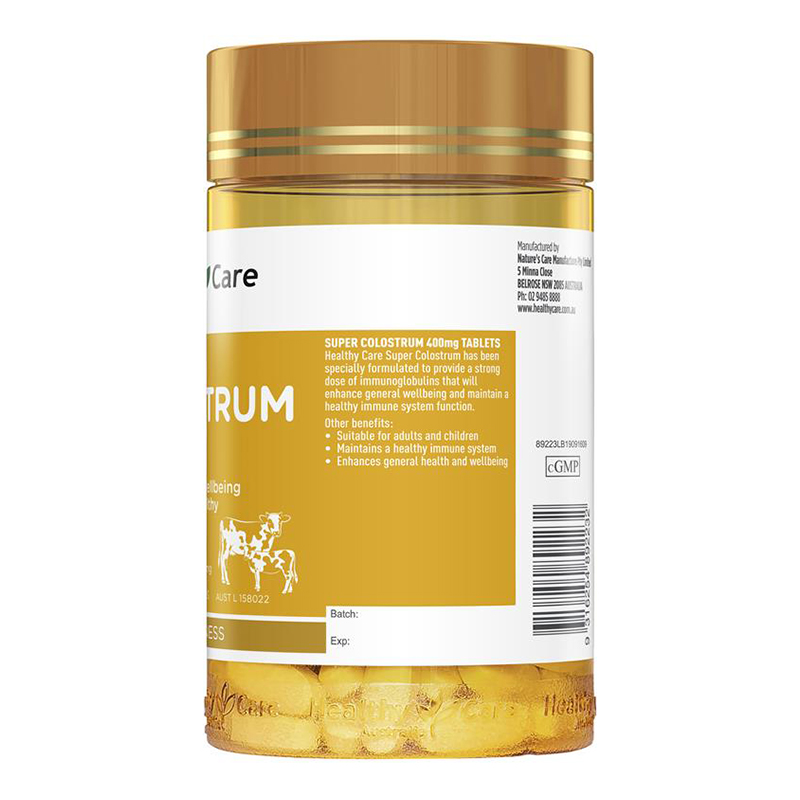 澳世康(Healthy Care)牛初乳咀嚼片200粒/瓶装 澳洲进口膳食营养补充剂 高钙高蛋白 效期25.8高清大图