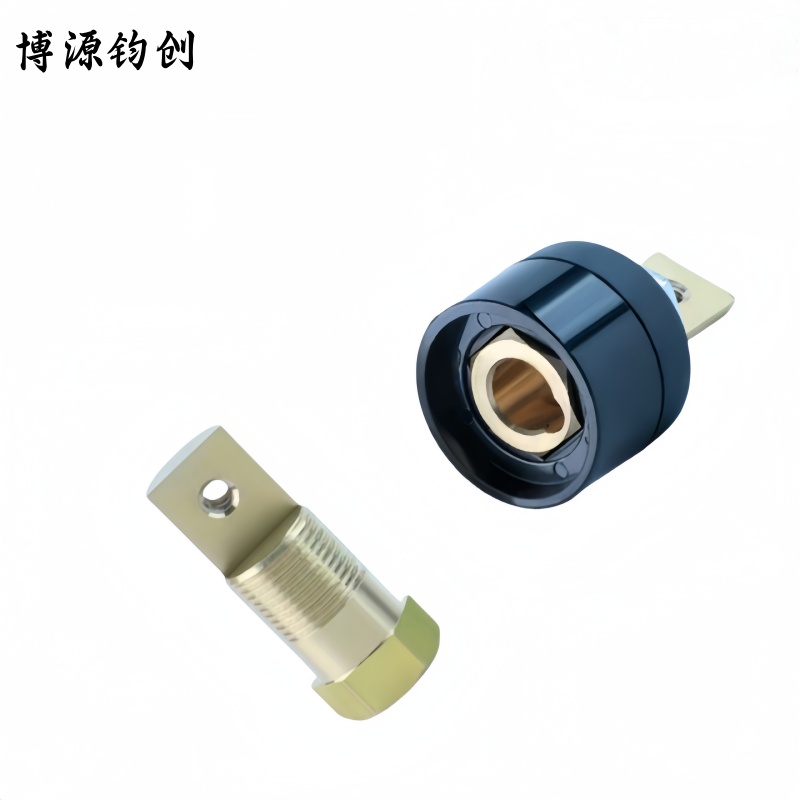 博源钧创 电焊机快速接头 DKJ35-50 55mm 黑色插座 个高清大图