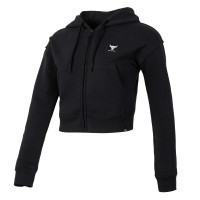 安德玛(UNDERARMOUR)女装新款Project Rock连帽外套健身训练运动休闲夹克1377446-001 ZP