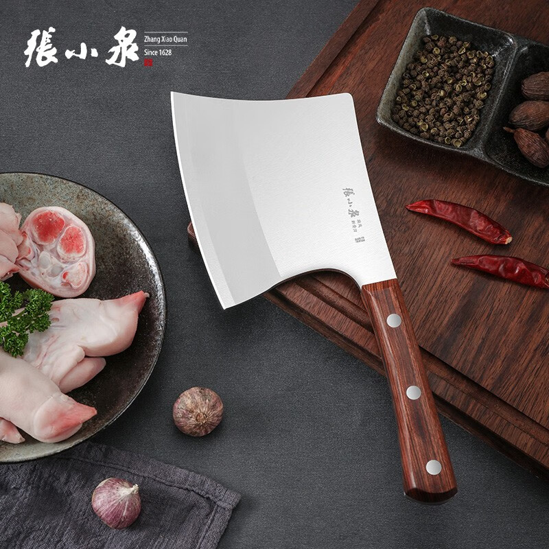 张小泉菜刀家用砍骨刀正宗斩骨刀厨师剁骨刀屠夫肉铺砍骨头专用刀砍骨斧 强力砍骨刀 礼盒装高清大图