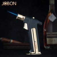 jobon中邦充气防风打火机创意蓝焰直冲雪茄打火机金属点烟器正品