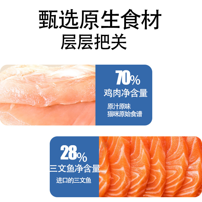 PET BAKERY宠必焙 零食猫条三文鱼+鱼油口味肉泥营养增肥鲜幼成猫湿粮 PB32 12克/条 14条/盒