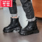 可莉允男童马丁靴2022秋冬季新款儿童靴子中大童加绒二棉鞋潮牌短靴