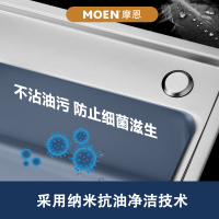 摩恩(MOEN)不锈钢厨房水槽单槽套餐台上台下水槽洗碗槽洗菜盆大单槽易清洁纳米抗油盾