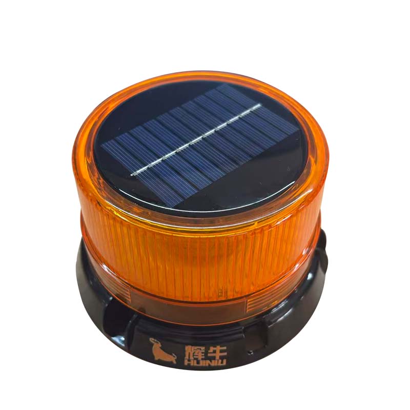 辉牛 太阳能旋转爆闪灯 HN-黄色 个高清大图