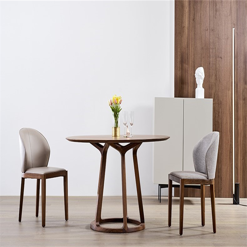 匠鑫北欧实木圆形餐桌现代简约美式复古设计师原木饭桌小户型家用圆桌
