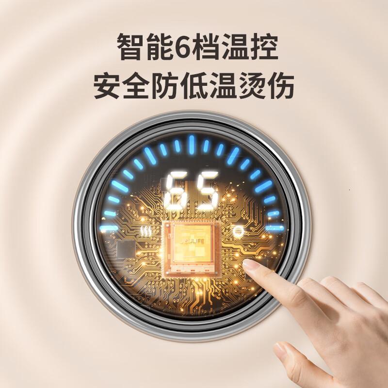 几素羽绒暖手袋无水热水袋充电暖手宝送老婆女友生日礼物女暖手神器 [米色5K毫安]90%鸭绒锁温+速热_高清大图