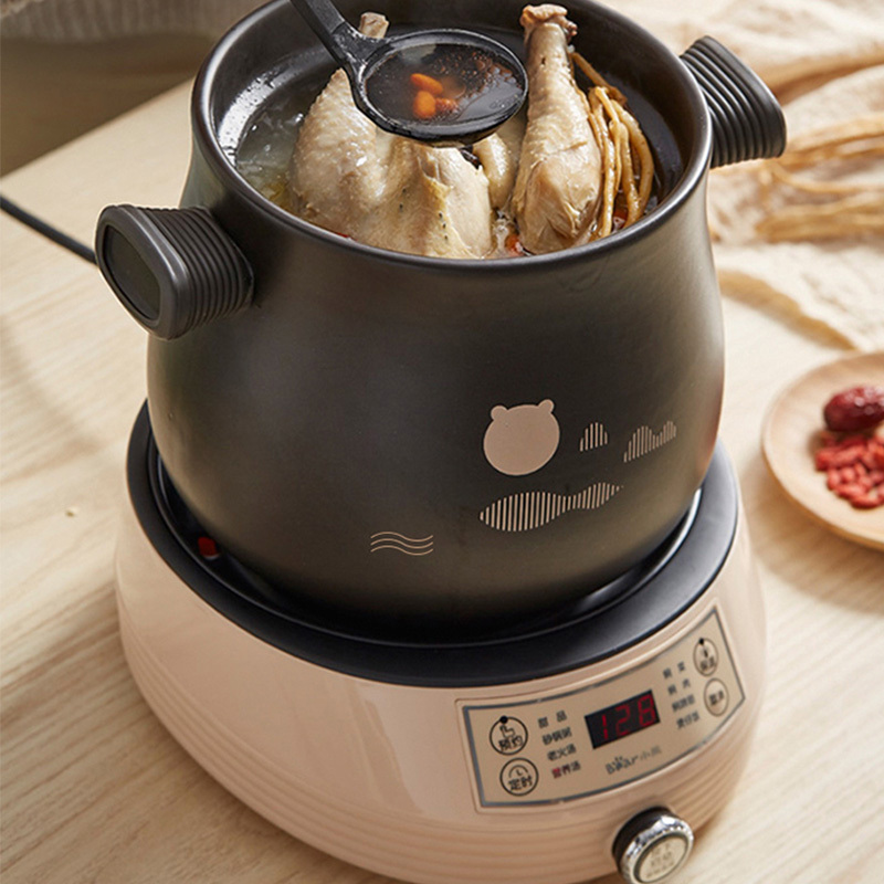 小熊电炖锅2L+4L快速焖炖锅分体式高温陶瓷双锅DSG-B40J3高清大图