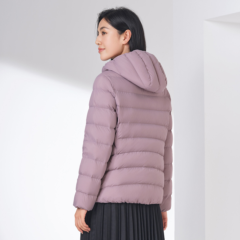 [商场同款]坦博尔2022年新款羽绒服女轻薄短款连帽百搭时尚保暖外套TB330238