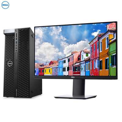 戴尔(DELL) Precision 5820+P2419H显示器(至强W-2123 16GB 1TB+256GB固态 DVD-ROM P620_2G显卡 Win10)