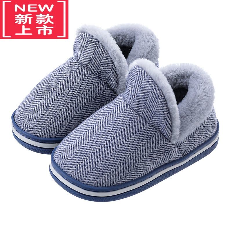 可莉允儿童棉拖鞋包跟秋冬亲子小中大男女童孩子宝宝棉鞋加绒加厚毛毛鞋图片