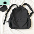书包女ins校园日系简约韩版原宿ulzzang高中学生双肩包初中生背包NEWLAKE 黑色