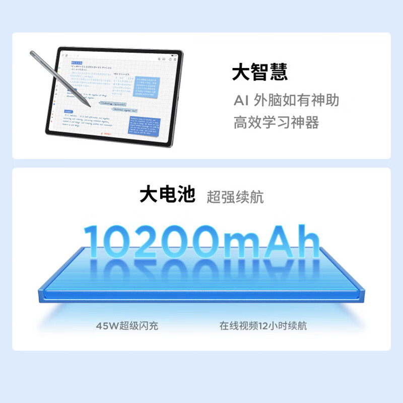 联想小新平板电脑 12.1英寸 2025款 8G+128GB 卷云灰标准版高清大图