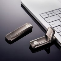 爱国者(aigo)U391超极固态金属u盘 64GB 车载优盘手机电脑两用高速正品创意定制移动固态u盘