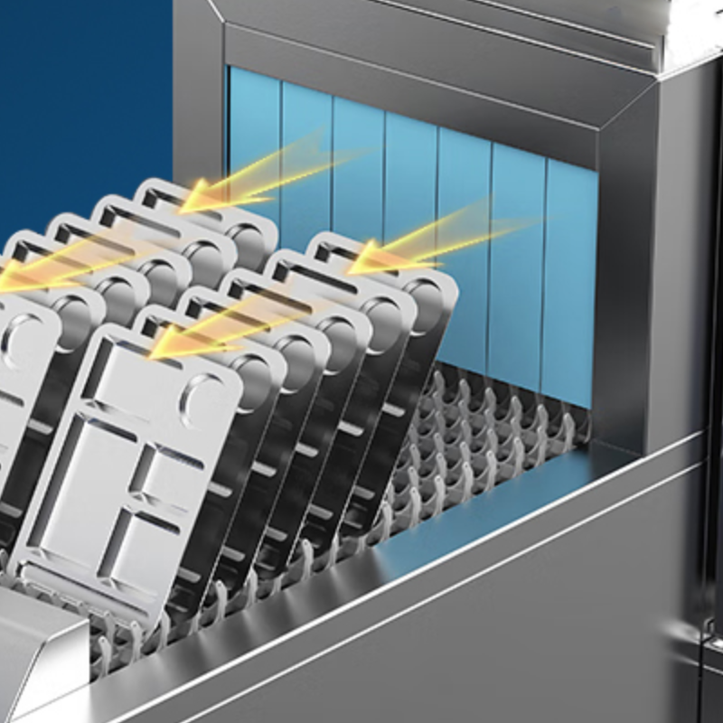 烹巅(Poondear) 长龙洗碗机 三主洗二漂洗二烘干 FC-7100高清大图