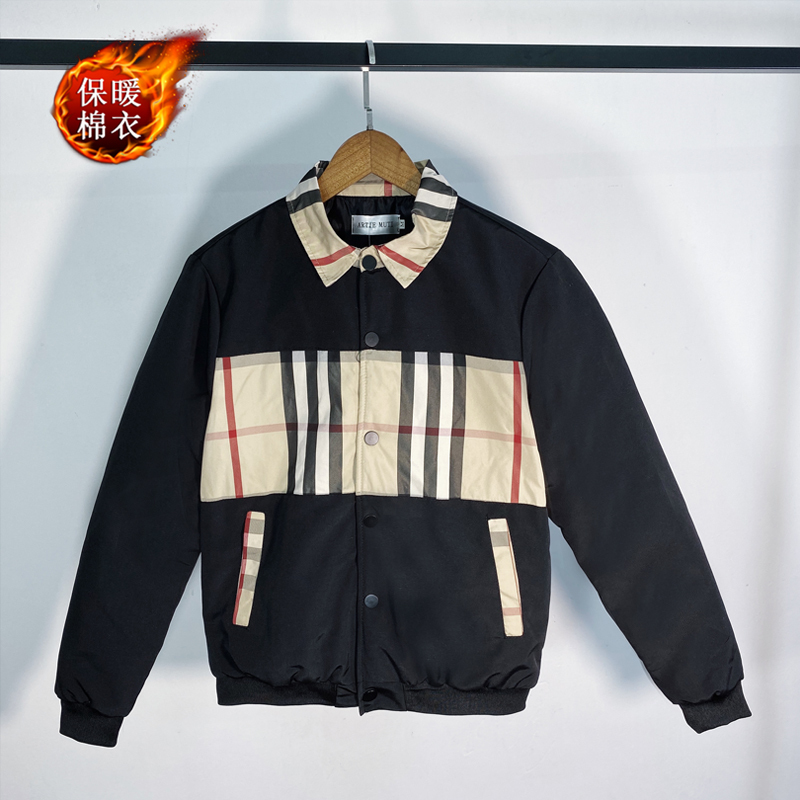 YUANSU网红外套男冬季韩版潮流精神社会小伙棉衣加厚棉服棉袄潮牌棉夹克夹克