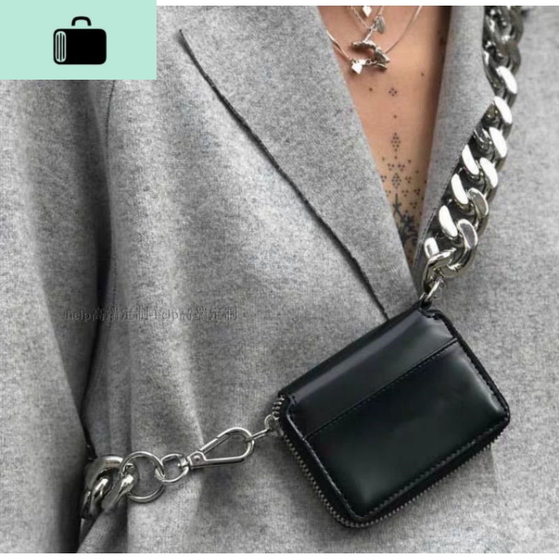 街头超酷小包包黑色单肩包粗金属链mini包卡包零钱包ins斜挎包女NEW LAKE高清大图