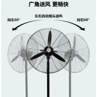 工业挂壁扇电风扇大功率强力纳丽雅(Naliya)机械式摇头商用 墙风量牛角扇 壁扇650型[塑叶+五年质保]