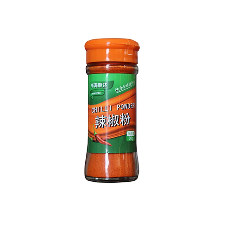 华海顺达辣椒粉瓶装30g2瓶火锅干碟蘸料烧烤香辣蘸料串串卤菜辣椒粉