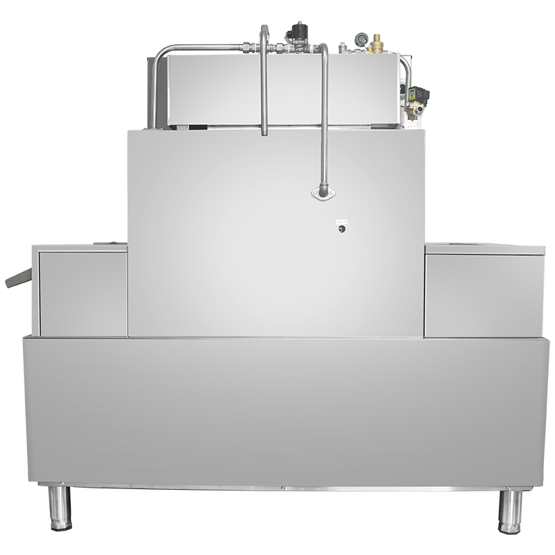 圣托(Shentop)大型单位饭堂平筐式洗碗机 商用大容量不锈钢刷碗机器 单杠双喷淋履带式洗碟机 STW-K16高清大图