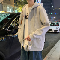 [1折价62.9元叠加优惠券]唐狮男士外套男款连帽外套男连帽宽松休闲外套男士外套外套男