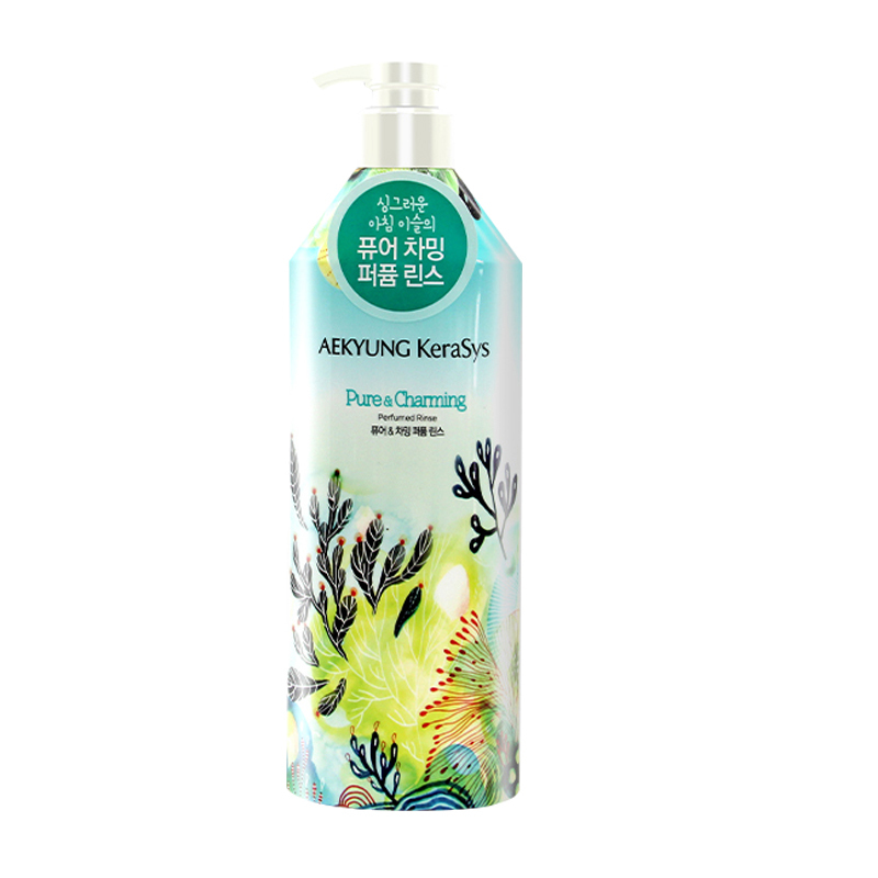 爱敬 科娜洗丝 韩国进口护发素 绿色香水(保湿秀发 抵抗静电) 600ml/瓶