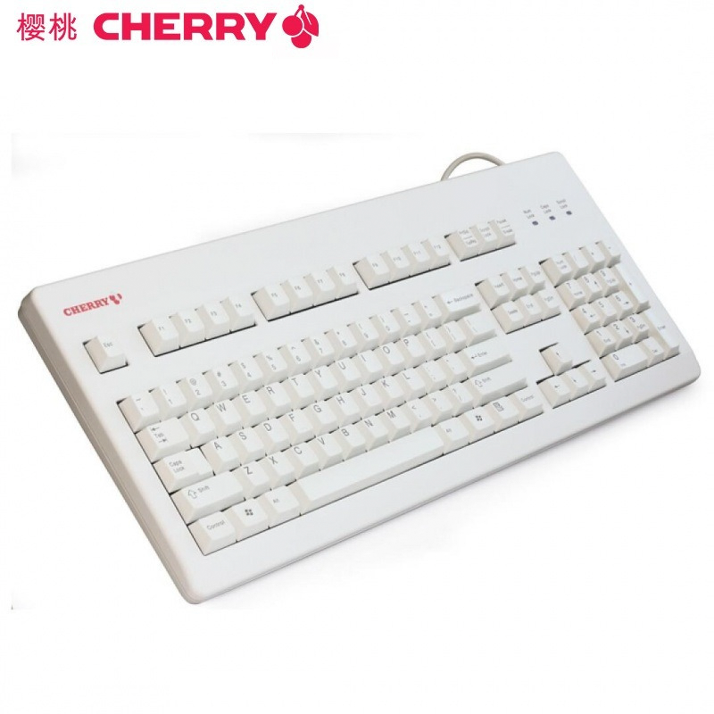 樱桃（Cherry）旗舰店 G80-3494 游戏办公机械键盘 复古打字 静音轴 白色 红轴