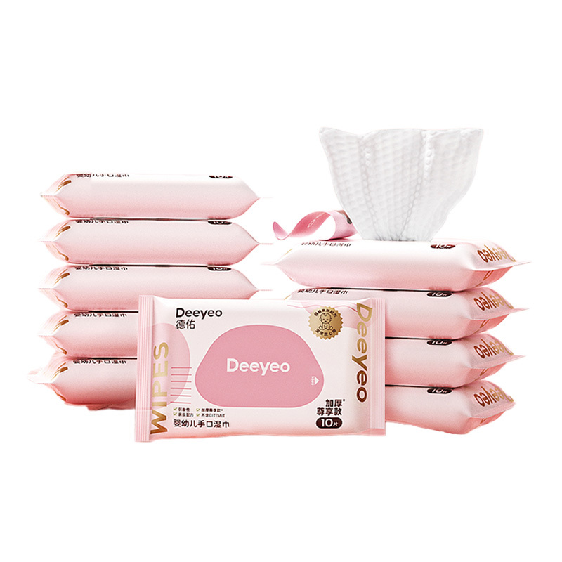 德佑婴儿湿巾10片*30包舒适桃叶款2007DYWP191(包装随机)