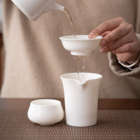 佳德美羊脂玉全瓷过滤茶漏网滤茶器茶隔功夫茶具配件O型