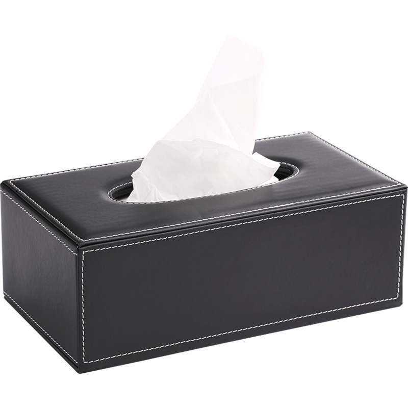 皮革纸巾盒创意客厅家用纸抽北欧酒店餐厅物业车载简约皮质抽纸盒礼品