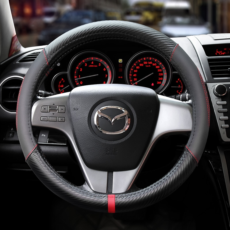 方向盘套真皮马自达3闪电客阿特兹昂克赛拉cx5cx4睿翼马自达6汽车把套